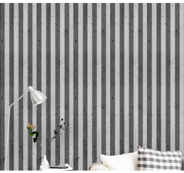 Tapeta betonowa Beton w czarne paski strip - TenStickers