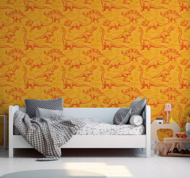 Tapeta dinozaury kreskówka dinozaura - TenStickers