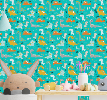 Tapeta dinozaury rozkosz dinozaura - TenStickers