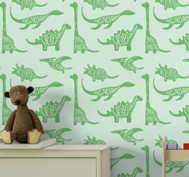 Tapeta dinozaury pokój zabaw dinozaurów - TenStickers