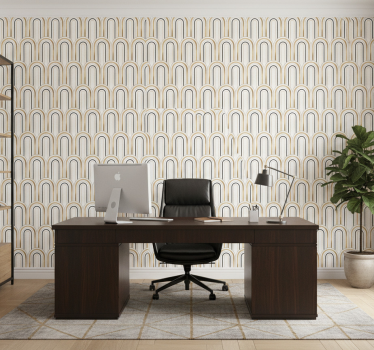 Tapeta do biura w architektoniczny wzór - TenStickers