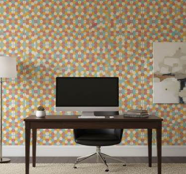 Tapeta do biura w geometryczny wzór - TenStickers