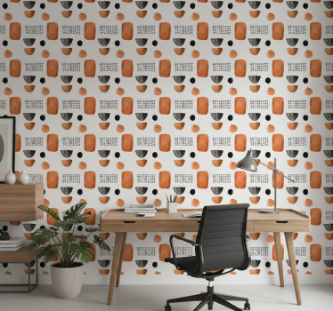 Tapeta do biura w minimalistyczne kształty geometryczne - TenStickers