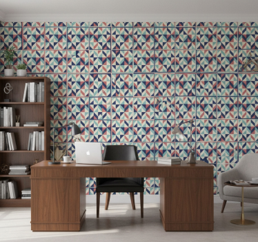 Tapeta do biura z geometrycznym wzorem - TenStickers
