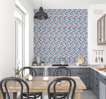 Tapeta do kuchni abstrakcyjny wzór owoców - TenStickers