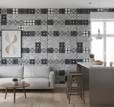 Tapeta do kuchni cement "ardesia" - TenStickers