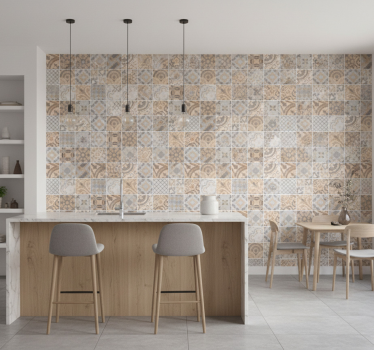 Tapeta do kuchni cement "pomarańczowy" - TenStickers
