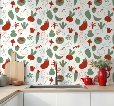 Tapeta do kuchni kolorowe warzywa - TenStickers