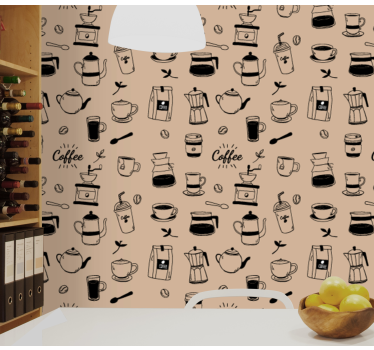 Tapeta do kuchni motyw kawy - TenStickers