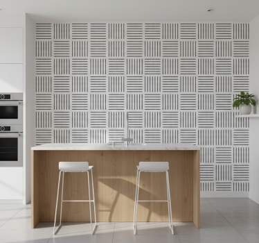 Tapeta do kuchni w skandynawskie linie - TenStickers