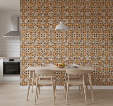Tapeta do kuchni w stylu cementowych płytek - TenStickers