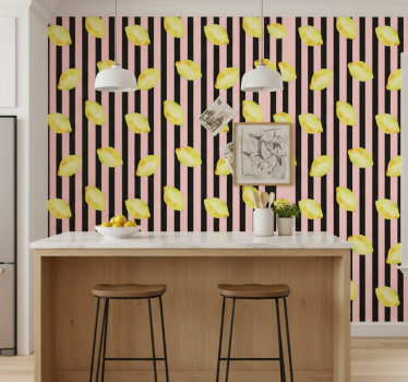 Tapeta do kuchni w żywy wzór cytrynowy - TenStickers