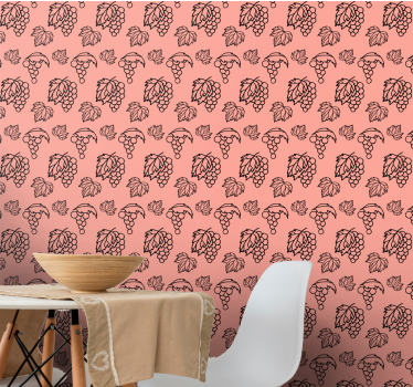 Tapeta do kuchni wzór winorośli - TenStickers