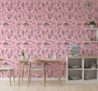 Tapeta do kuchni z lodowymi przysmakami - TenStickers