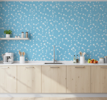 Tapeta do kuchni z ważonym szkieletem - TenStickers