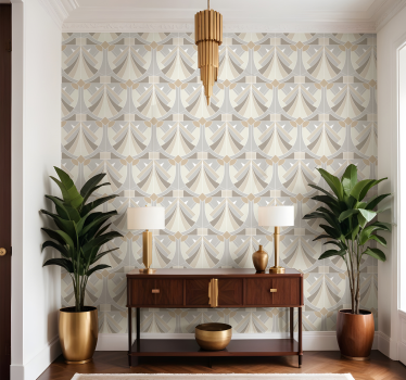 Tapeta do przedpokoju geometryczny wzór w stylu art deco - TenStickers