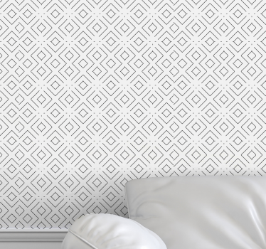 Tapeta do salonu Geometryczny czarno-biały - TenStickers