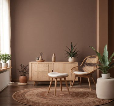 Tapeta do salonu mocha mousse - TenStickers