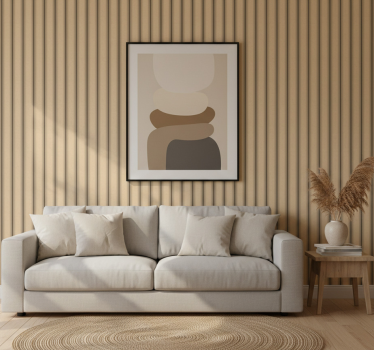 Tapeta do salonu w minimalistyczny brązowy wzór - TenStickers