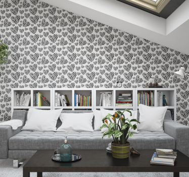 Tapeta do pokoju dziennego zebra Pattern Simplicity - TenStickers