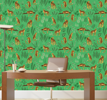 Tapeta do salonu Zielona dżungla - TenStickers