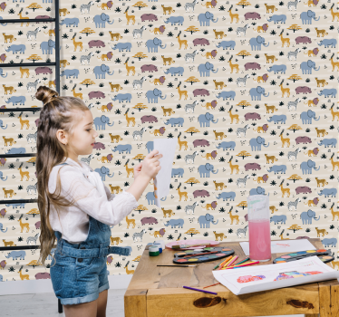 Tapeta dzikie zwierzęta dla dzieci - TenStickers