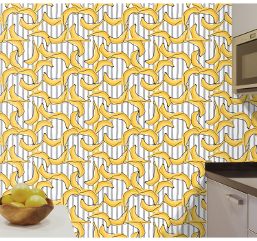 Tapeta do kuchni abstrakcyjny zwrot bananowy - TenStickers