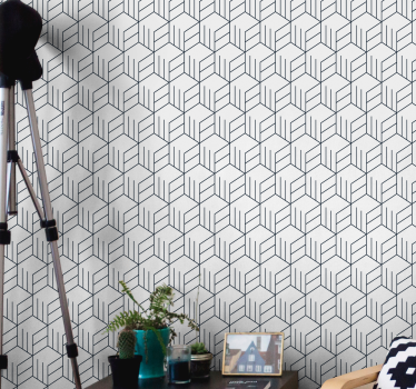 Tapeta geometrczyna geometryczny wzór linii - TenStickers