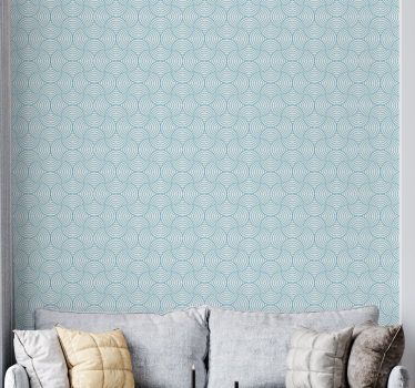 Tapeta do salonu szczegół wzoru spirali - TenStickers