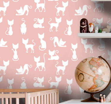 Tapeta koty kocia sylwetka - TenStickers