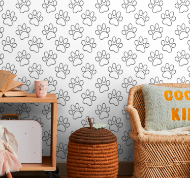 Tapeta koty projekt odcisku łapy - TenStickers