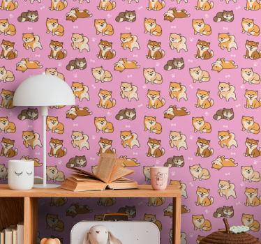 Tapeta koty zabawny shiba inus - TenStickers