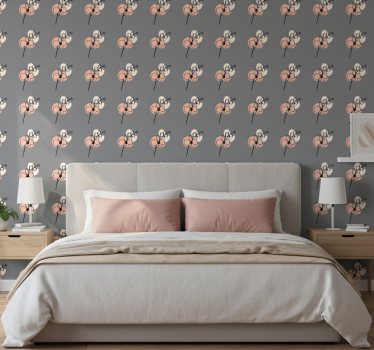 Tapeta kwiaty abstrakcyjny wzór orchidei - TenStickers