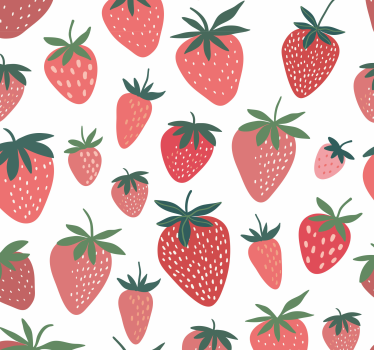 Tapeta do kuchni słodkie truskawki - TenStickers