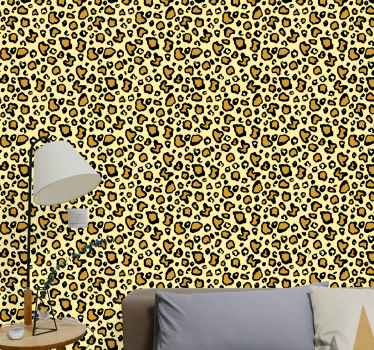 Tapeta leopard klasyczny żółty wzór - TenStickers