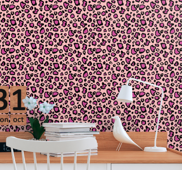 Tapeta leopard wnętrze w panterkę - TenStickers