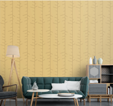 Tapeta drzewa stylizowany minimalistyczny wzór - TenStickers
