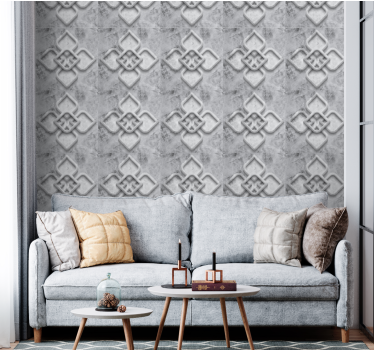 Tapeta kamienie elegancki motyw geometryczny - TenStickers