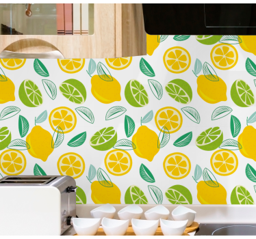 Tapeta do kuchni motyw cytrusowy - TenStickers