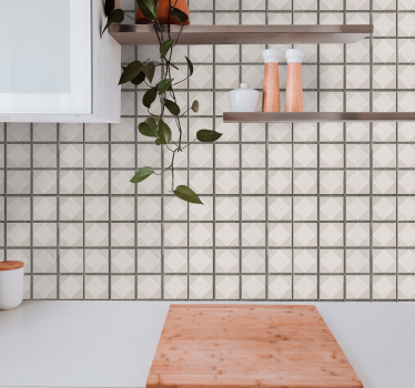 Tapeta Białe minimalistyczne płytki w abstrakcyjnym kształcie - TenStickers