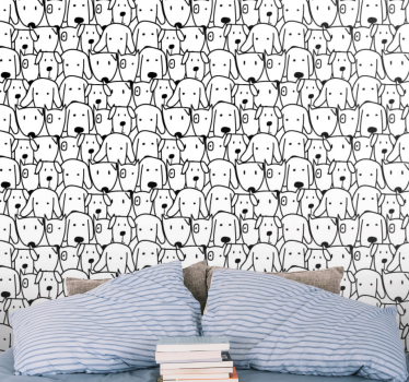 Tapeta pies ilustracja psa - TenStickers