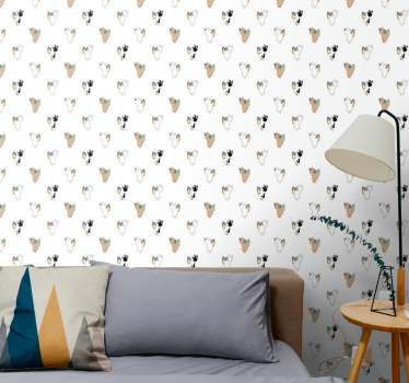 Tapeta pies psia sylwetka - TenStickers