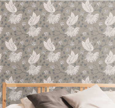 Tapeta ptaki elegancki projekt łabędzi - TenStickers