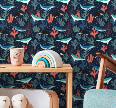 Tapeta ryby scena podwodna - TenStickers
