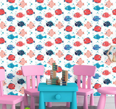 Tapeta ryby wodna zabawa - TenStickers