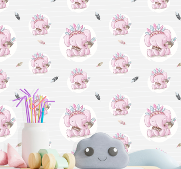 Tapeta słoń artystyczne słonie - TenStickers