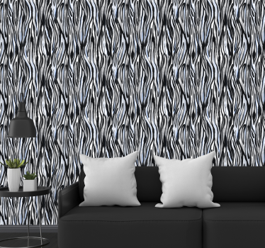 Tapeta zebra motyw pasków zebry - TenStickers