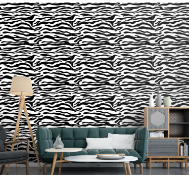 Tapeta zebra wzór w paski zebry - TenStickers