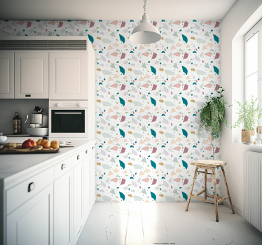 Tapeta do kuchni kolorowe geometryczne lastryko - TenStickers