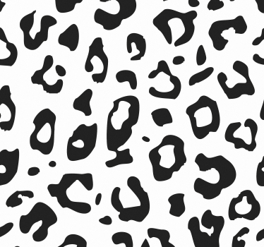 Tapeta do pokoju młodzieżowego czarno-biała panterka - TenStickers